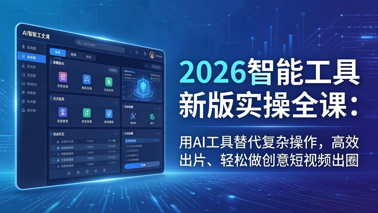 2026智能工具新版实操全课：用AI工具替代复杂操作，高效出片、轻松做创意短视频出圈创云知云资源分享 | 创云网创云网创 | 千像创云 | 千像笔记 | 闪电网创 | 资源站网创 | 网创干货基地 | 网创实战教程 | 网创项目大全 | 网创副业项目 | 网创引流技巧 | 网创变现玩法 | 网创零基础入门 | 网创暴利项目 | 网创蓝海项目 | 网创实操手册 | 网创资料合集 | 网创工具分享 | 网创课程资料 | 网创技术教程 | 网创运营攻略 | 网创赚钱秘籍 | 网创被动收入 | 网创轻资产创业 | 网创低成本项目 | 创云资源库 | 创云副业指南 | 创云创业项目 | 创云干货分享 | 创云实战玩法 | 创云引流脚本 | 创云变现教程 | 创云 AI 工具 | 创云无货源 | 创云 C 单玩法 | 闲鱼无货源教程 | 闲鱼倒卖项目 | 闲鱼虚拟产品 | 闲鱼引流技巧 | 闲鱼开店攻略 | 闲鱼爆款选品 | 闲鱼自动发货 | 闲鱼副业赚钱 | 闲鱼 C 单 2.0 | 闲鱼流量玩法 | 小红书起号教程 | 小红书变现玩法 | 小红书引流攻略 | 小红书爆款文案 | 小红书素材库 | 小红书运营技巧 | 小红书虚拟资源 | 小红书带货项目 | 小红书 AI 作图 | 小红书流量密码 | 淘宝无货源开店 | 淘宝蓝海选品 | 淘宝引流技巧 | 淘宝运营教程 | 淘宝虚拟产品 | 淘宝客变现 | 淘宝爆款打造 | 淘宝新店运营 | 淘宝 C 店玩法 | 淘宝副业项目 | AI 网创项目 | AI 变现教程 | AI 文案生成 | AI 作图赚钱 | AI 视频剪辑 | AI 工具合集 | AI 自动化运营 | AI 虚拟产品 | AI 副业赚钱 | AI 引流脚本 | C 单 2.0 教程 | C 单实战玩法 | C 单引流技巧 | C 单变现攻略 | C 单项目资料 | C 单零基础教学 | C 单暴利玩法 | C 单自动脚本 | C 单流量玩法 | C 单副业项目 | 无货源电商教程 | 无货源选品技巧 | 无货源开店攻略 | 无货源虚拟项目 | 无货源自动发货 | 无货源爆款玩法 | 无货源副业赚钱 | 无货源运营手册 | 无货源工具合集 | 无货源蓝海项目 | 虚拟资源项目 | 虚拟产品变现 | 虚拟资料合集 | 虚拟产品开店 | 虚拟资源引流 | 虚拟产品教程 | 虚拟资源倒卖 | 虚拟产品暴利 | 虚拟资源自动 | 虚拟副业项目 | 副业赚钱项目 | 副业零基础入门 | 副业实操教程 | 副业变现攻略 | 副业引流技巧 | 副业工具合集 | 副业资料大全 | 副业轻资产 | 副业被动收入 | 副业暴利玩法 | 网络创业项目 | 网络赚钱教程 | 网络引流技巧 | 网络变现玩法 | 网络运营攻略 | 网络干货基地 | 网络实战手册 | 网络工具分享 | 网络课程资料 | 网络蓝海项目 | 短视频变现 | 短视频引流 | 短视频教程 | 短视频素材库 | 短视频运营 | 短视频带货 | 短视频脚本 | 短视频爆款 | 短视频 AI 剪辑 | 短视频副业 | 自媒体变现 | 自媒体起号 | 自媒体运营 | 自媒体文案 | 自媒体素材 | 自媒体引流 | 自媒体教程 | 自媒体副业 | 自媒体工具 | 自媒体干货 | 电商运营教程 | 电商引流技巧 | 电商变现玩法 | 电商选品攻略 | 电商工具合集 | 电商开店教程 | 电商爆款打造 | 电商虚拟项目 | 电商副业赚钱 | 电商蓝海项目 | 引流技术教程 | 精准引流玩法 | 全自动引流 | 私域引流技巧 | 社群引流攻略 | 短视频引流 | 图文引流教程 | 引流脚本合集 | 引流干货基地 | 引流实战玩法 | 变现技巧大全 | 变现项目合集 | 变现实操教程 | 变现工具分享 | 变现攻略手册 | 暴利变现玩法 | 被动变现项目 | 轻资产变现 | 虚拟变现教程 | 副业变现秘籍 | 千像网创资源 | 千像副业教程 | 千像引流干货 | 闪电网创项目 | 闪电变现玩法 | 闪电副业赚钱 | 资源站网创库 | 资源站副业集 | 资源站引流技 | 资源站变现法创云网创