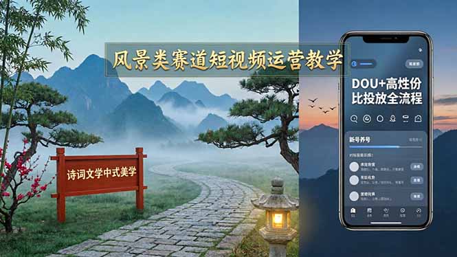 风景类赛道短视频运营教学：诗词文学中式美学，新号养号对标账号定位，DOU+高性价比投放全流程创云知云资源分享 | 创云网创云网创 | 千像创云 | 千像笔记 | 闪电网创 | 资源站网创 | 网创干货基地 | 网创实战教程 | 网创项目大全 | 网创副业项目 | 网创引流技巧 | 网创变现玩法 | 网创零基础入门 | 网创暴利项目 | 网创蓝海项目 | 网创实操手册 | 网创资料合集 | 网创工具分享 | 网创课程资料 | 网创技术教程 | 网创运营攻略 | 网创赚钱秘籍 | 网创被动收入 | 网创轻资产创业 | 网创低成本项目 | 创云资源库 | 创云副业指南 | 创云创业项目 | 创云干货分享 | 创云实战玩法 | 创云引流脚本 | 创云变现教程 | 创云 AI 工具 | 创云无货源 | 创云 C 单玩法 | 闲鱼无货源教程 | 闲鱼倒卖项目 | 闲鱼虚拟产品 | 闲鱼引流技巧 | 闲鱼开店攻略 | 闲鱼爆款选品 | 闲鱼自动发货 | 闲鱼副业赚钱 | 闲鱼 C 单 2.0 | 闲鱼流量玩法 | 小红书起号教程 | 小红书变现玩法 | 小红书引流攻略 | 小红书爆款文案 | 小红书素材库 | 小红书运营技巧 | 小红书虚拟资源 | 小红书带货项目 | 小红书 AI 作图 | 小红书流量密码 | 淘宝无货源开店 | 淘宝蓝海选品 | 淘宝引流技巧 | 淘宝运营教程 | 淘宝虚拟产品 | 淘宝客变现 | 淘宝爆款打造 | 淘宝新店运营 | 淘宝 C 店玩法 | 淘宝副业项目 | AI 网创项目 | AI 变现教程 | AI 文案生成 | AI 作图赚钱 | AI 视频剪辑 | AI 工具合集 | AI 自动化运营 | AI 虚拟产品 | AI 副业赚钱 | AI 引流脚本 | C 单 2.0 教程 | C 单实战玩法 | C 单引流技巧 | C 单变现攻略 | C 单项目资料 | C 单零基础教学 | C 单暴利玩法 | C 单自动脚本 | C 单流量玩法 | C 单副业项目 | 无货源电商教程 | 无货源选品技巧 | 无货源开店攻略 | 无货源虚拟项目 | 无货源自动发货 | 无货源爆款玩法 | 无货源副业赚钱 | 无货源运营手册 | 无货源工具合集 | 无货源蓝海项目 | 虚拟资源项目 | 虚拟产品变现 | 虚拟资料合集 | 虚拟产品开店 | 虚拟资源引流 | 虚拟产品教程 | 虚拟资源倒卖 | 虚拟产品暴利 | 虚拟资源自动 | 虚拟副业项目 | 副业赚钱项目 | 副业零基础入门 | 副业实操教程 | 副业变现攻略 | 副业引流技巧 | 副业工具合集 | 副业资料大全 | 副业轻资产 | 副业被动收入 | 副业暴利玩法 | 网络创业项目 | 网络赚钱教程 | 网络引流技巧 | 网络变现玩法 | 网络运营攻略 | 网络干货基地 | 网络实战手册 | 网络工具分享 | 网络课程资料 | 网络蓝海项目 | 短视频变现 | 短视频引流 | 短视频教程 | 短视频素材库 | 短视频运营 | 短视频带货 | 短视频脚本 | 短视频爆款 | 短视频 AI 剪辑 | 短视频副业 | 自媒体变现 | 自媒体起号 | 自媒体运营 | 自媒体文案 | 自媒体素材 | 自媒体引流 | 自媒体教程 | 自媒体副业 | 自媒体工具 | 自媒体干货 | 电商运营教程 | 电商引流技巧 | 电商变现玩法 | 电商选品攻略 | 电商工具合集 | 电商开店教程 | 电商爆款打造 | 电商虚拟项目 | 电商副业赚钱 | 电商蓝海项目 | 引流技术教程 | 精准引流玩法 | 全自动引流 | 私域引流技巧 | 社群引流攻略 | 短视频引流 | 图文引流教程 | 引流脚本合集 | 引流干货基地 | 引流实战玩法 | 变现技巧大全 | 变现项目合集 | 变现实操教程 | 变现工具分享 | 变现攻略手册 | 暴利变现玩法 | 被动变现项目 | 轻资产变现 | 虚拟变现教程 | 副业变现秘籍 | 千像网创资源 | 千像副业教程 | 千像引流干货 | 闪电网创项目 | 闪电变现玩法 | 闪电副业赚钱 | 资源站网创库 | 资源站副业集 | 资源站引流技 | 资源站变现法创云网创